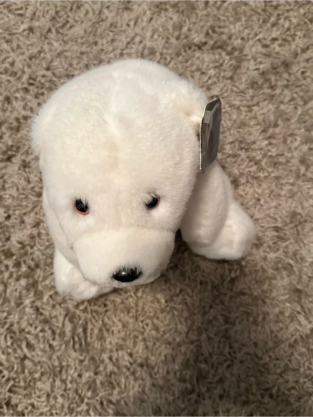 Vintage 1993 Coca Cola White Polar Bear Plush with Red Logo NWT